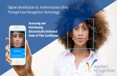 Digital Identification & Authentication (I&A) Through Face ... · Face Rec Superior to other I&A modalities : Face Recognition is the best for Digital Identity and Authentication