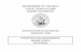 DEPARTMENT OF THE NAVY FISCAL YEAR (FY) 2009 BUDGET … · fy 2007 estimate fy 2008 estimate fy 2009 estimate department of the navy fiscal year (fy) 2009 budget estimates major dod