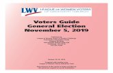 Voters Guide General Election November 5, 2019current-user:o… · Koppers Building 436 Seventh Avenue Suite 350 Pittsburgh, PA 15219 412-261-4284 October 23-29, 2019 Prepared with
