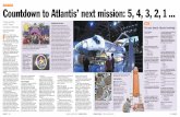 COVER STORY Countdown to Atlantis’ next mission: 5, 4, 3, 2,1 · Atlantis? a. Jerry Ross b. Charles Bolden c. Robert Cabana d. Ken Bowersox 3. Atlantis was the first orbiter to