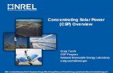 Concentrating Solar Power (CSP) Overview · CSP with Thermal Energy Storage . Storage provides: – Increased generation (higher capacity factor) for given nameplate capacity –