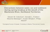 Interactions between water, ice and sediment during spring … · 2019-06-11 · Interactions between water, ice and sediment during spring breakup at the mouth of the Mackenzie River,