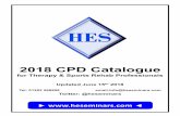 2018 CPD Catalogue · Anterior Knee Pain Differential Diagnosis & Treatment Dr Lee Herrington-PhD,MSc, MCSP, SRP, CSCS Sept 29th - Chertsey, Surrey October 27th - Oxford Tutor Lee