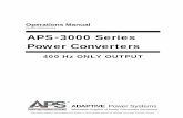 OM-001-03000-00-04.8 APS 3000 Series Power Converters · chapter is provided for use by experienced operators. Experienced operators understand the necessity of becoming familiar