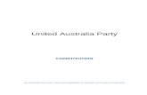 United Australia Party – constitution · Australian Parliamentary Member Australian Parliamentary Member means a Member who is a member of the Australian Parliament. Branch Branch