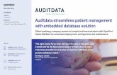 Transforming Hearing Care Auditdata streamlines …...Auditdata streamlines patient management with embedded database solution Founded in 1992, Auditdata delivers state-of-the-art