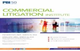 coMMercial litigation INSTITUTE - bolognese-la · coMMercial litigation INSTITUTE connect with pbi RegisteR today! 800-247-4724 | PhilaDelPhia | weD., march 18, 2015 simulcast | weD.,
