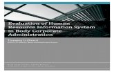 EvaluationofHuman ResourceInformationSystem ... · management subsystem, compensation subsystem, benefits subsystem, environmental reporting subsystem) related to HRIS database. Considering