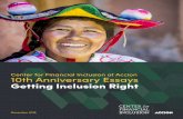 Center for Financial Inclusion at Accion 10th Anniversary ... · This spring, the World Bank released its latest Global Findex report, which is the most comprehensive ... ten essays