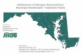 Refinement of Nitrogen Removal from Municipal Wastewater ...mde.maryland.gov/programs/Water/BayRestorationFund... · Phase I Approach Phase I (2002-2003): Evaluate ways to cost effectively
