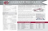 COLGATE RAIDERSgocolgateraiders.com.s3.amazonaws.com/documents/2015/11/17/C… · Colgate’s Pat Afriyie leads the Patriot League in forced fumbles with four, sacks with 0.95 per