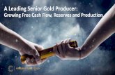 A Leading Senior Gold Producer · 2020-02-23 · This presentation contains “forward looking statements” and "forward-looking information" within the meaning of applicable securities