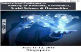 CONFERENCE PROCEEDINGS · ii Book of Abstract Proceedings International Conference on “Business, Economics, Social Science & Humanities” (BESSH-2016) Singapore Office Address: