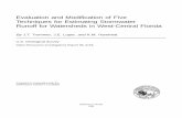 Evaluation and Modification of Five Techniques for ... · Evaluation and Modification of Five Techniques for Estimating Stormwater Runoff for Watersheds in West-Central Florida By