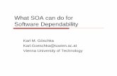 What SOA can do for Software Dependability · Run-time software development requires middleware support stored in repositories accessed via reflection aspect-oriented programming