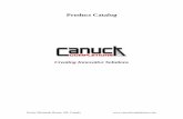 Product Catalog Completions Catalogue.pdf · Product Catalog Rocky Mountain House, AB, Canada. Ph: (403) 844-2800 E-mail: info@CanuckCompletions.com QUALITY ASSURANCE Canuck Completions