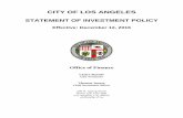 CITY OF LOS ANGELES · IV. Standard of Care Investment officials managing City funds shall use the “Prudent Investor” standard. Investment officers acting in accordance with this