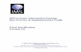 IMS Learner Information Package Best Practice ...lomo.kyberia.net/diplomovka/webdownload/imsproject/... · Version 1.0 / 9 th March, 2001 IMS LIP Best Practice & Implementation Guide