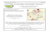 S C IE N T FIC S Colorado Scientific Society OCI O E L T O ... · 5/1/2014  · the Proterozoic assembly of North America and with the later development of the Colorado Mineral Belt