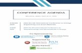 CONFERENCE AGENDA - ICEESMiceesm.com/Conference Program.pdf · The conference covered the recent trends and achievements in the fields of energy ... Environment Requirement 1. Quiet