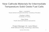 New Cathode Materials for Intermediate Temperature Solid ... · Temperature Solid Oxide Fuel Cells Allan J. Jacobson Texas Center for Superconductivity, University of Houston Charles