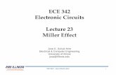ECE 342 Electronic Circuits Lecture 23 Miller Effectemlab.illinois.edu/ece342/notes/Lec_23.pdf · Lecture 23 Miller Effect. ECE 442 –Jose Schutt‐Aine 2 2 2 D mnox eff nox D eff