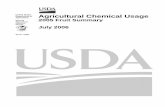 United States Department of Agricultural Chemical Usage ... · selected fruit crops. Other publications that have statistics for on-farm agricultural chemical usage have focused on