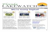 VOL 45 June 09 - Florida LakewatchDedicated to Sharing Information About Water Management and the Florida LAKEWATCH Program Volume 45 (2009) We’re Going Digital! The Florida LAKEWATCH