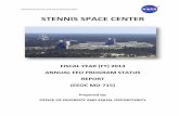 STENNIS SPACE CENTER - NASA · John C. Stennis Space Center (SSC) is a unique Federal city, home to numerous Federal, state, academic and ... that was identified in FY 2011 was resolved