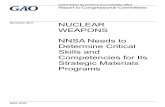 GAO-18-99, NUCLEAR WEAPONS: NNSA Needs to Determine ... · Metallurgy Research Facility—built in the 1950s—in New Mexico for conducting plutonium analysis. NNSA estimated that