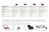 COMPLETE YOUR TORO EXPERIENCE · Capacity / Minute* Up to 1100 lbs. (500 kg) Up to 1800 lbs. (818 kg) Up to 1800 lbs. (818 kg) Up to 1800 lbs. (818 kg) ... Clearing Width 18" 21"