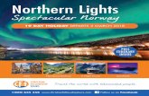 Northern Lights - christianfellowshiptours.com · Northern Lights (Aurora Borealis). Experience the natural wonders of the region as you relax on the famous Hurtigruten Cruise, marvel