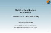 MySQL Replikation und GTID - fromdual.com · MySQL Row Based Replikation (RBR) Changes in MySQL 5.1.5 (2006-01-10) Replication: Added the binlog_format system variable that controls