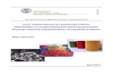 Color masterbatches for polyamide 6 fibers. Optimization of … · 2018-08-17 · Color masterbatches for polyamide 6 fibers. Optimization of compounding and spinning processes. Physical-chemical