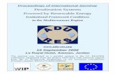 Desalination Systems Powered by Renewable Energy Se… · technologies powered by Renewable Energy Eftihia Tzen, Centre for Renewable Energy Sources, Greece 15:40 Cost analysis of