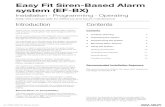 Easy Fit Siren-Based Alarm system (EF-BX) · system (EF-BX) Installation · Programming · Operating Keep this manual safe for reference and future maintenance Introduction Contents