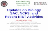 Updates on Biology SAC, NCFS, and Other NIST Activities · PML ITL ITL MML MML SPO Genetics Group . NIST Forensic Science Center of Excellence CSAFE will focus on the following objectives: