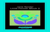 Jane Spolar Little Flower Block 2 · • Fusible web • Tear Away stabilizer • Optional thin upholstery vinyl or tissue paper • Optional light box Instructions: • Cut the block