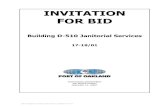 INVITATION FOR BID - Port of Oakland...Bid Title Building D-510 Janitorial Services Bid Type General Services Bid Number 17-18/01 Bid Issued July 18, 2017 Issuing Department Harbor