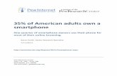 35% of American adults own a smartphone · Tracking Survey. n=2,277 adult internet users ages 18 and older, including 755 cell phone interviews. Interviews were conducted in English
