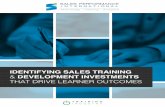 IDENTIFYING SALES TRAINING DEVELOPMENT INVESTMENTS · IDENTIFYING SALES TRAINING & DEVELOPMENT INVESTMENTS THAT DRIVE LEARNER OUTCOMES 3 INTRODUCTION In 2016, the global market for