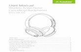 Wireless Active Noise Cancelling Headphones · Wireless Active Noise ... blinks RED & BLUE twice then release the buttons. Music control Play / Pause music Press once Volume up/down