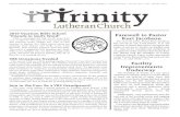 Publication of Trinity Lutheran Church •Evangelical Lutheran … · 2018-05-11 · Publication of Trinity Lutheran Church •Evangelical Lutheran Church in America • trinity-ec.org