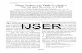When Technology Ends Art Begins -The Art and Science of TQM · 2016-09-09 · When Technology Ends Art Begins -The Art and Science of TQM International Journal of Scientific & Engineering