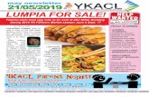 may newsletter 2/0/209 LUMPIA FOR SALE! · Please RSVP to Michael at 920-2644. YOUTH GROUPS IN MAY COOKING WORKSHOP & PICNIC JOSH BOUDREAU participated in past YKACL Youth Group cooking