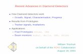 Recent Advances in Diamond Detectors · (Courtesy Element6 ) • pCVD diamond wafer • Dots are on 1 cm grid • High quality wafers grown 12 cm in diameter • Best material from