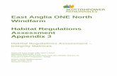 East Anglia ONE North Windfarm Habitat Regulations ... · 3.3.2.5.2.1 of Information to Support Appropriate Assessment (document reference 5.3)) Disturbance No in-combination operational