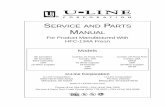 Service & Parts Manual 134A - ApplianceAssistant.comapplianceassistant.com/ServiceManuals/u-line...Service and Parts Manual 4 Warranty Statement On 11-1-98, U-Line Corporation modified