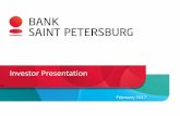 Investor Presentation - Банк Санкт-Петербург...Due from banks 0.9% Fixed and other assets 6.0% Amounts under reverse repo 6.2% Cash 8.3% Securities portfolio 21.0%