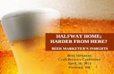 HALFWAY HOME; HARDER FROM HERE? · Craft Brewers Conference – April, 9, 2014- Denver, CO ♦6 craft brewers from #11-30 grew 110,000 bbls+ last 5 yrs ♦4 of 8 sold part/most of